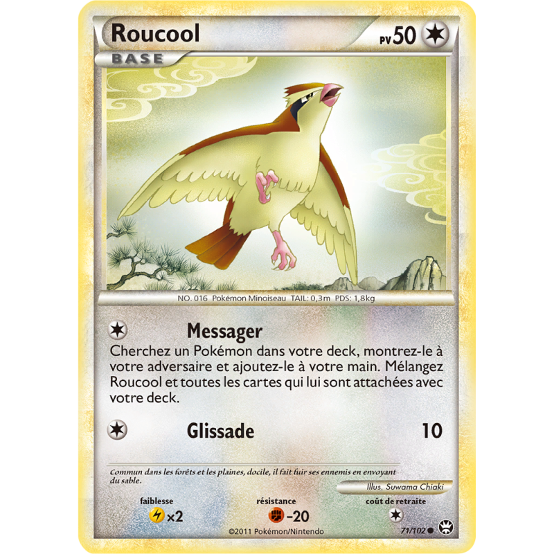 Carte Pokémon Roucool 71/102 Commune Triomphe