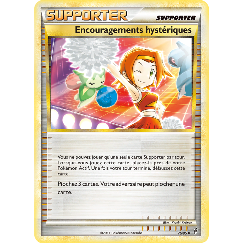 Carte Pokémon Encouragements hystériques 76/95 Peu commune L'Appel des Légendes