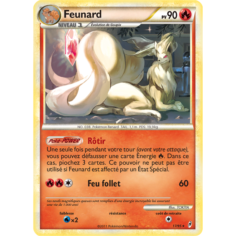 Carte Pokémon Feunard 17/95 Holographique L'Appel des Légendes