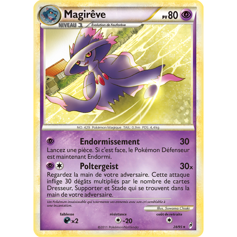 Carte Pokémon Magirêve 28/95 Rare L'Appel des Légendes