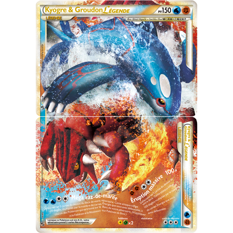 Carte Pokémon Kyogre & Groudon LÉGENDE 87-88/90 LÉGENDE Indomptable