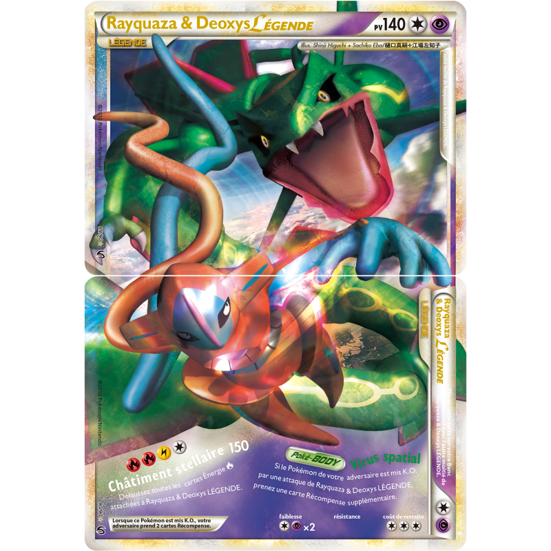 Carte Pokémon Rayquaza & Deoxys LÉGENDE 89-90/90 LÉGENDE Indomptable