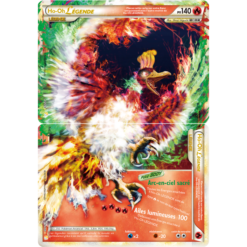 Carte Pokémon Ho-Oh LÉGENDE 111-112/123 LÉGENDE HeartGold & SoulSilver (JCC)