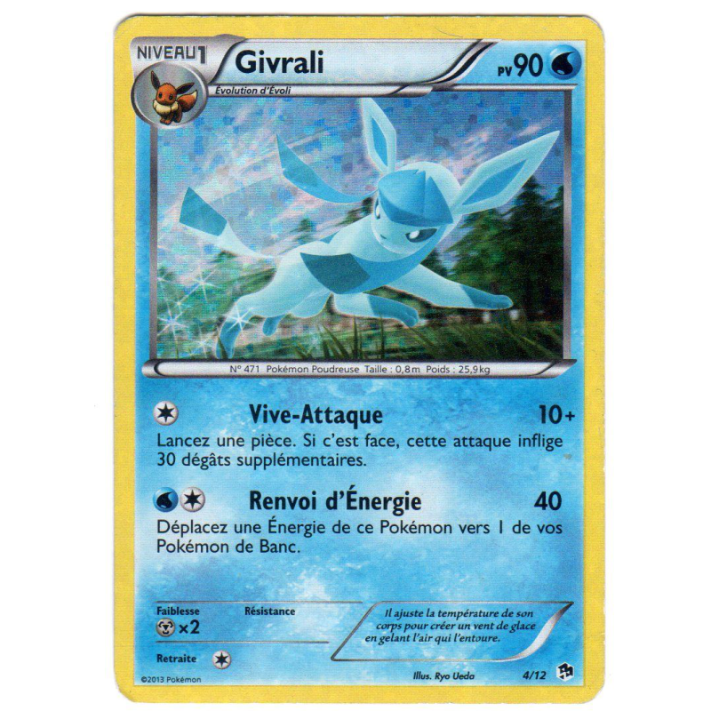 Carte Pokémon Givrali 4/12 Promo Collection McDonald's 2013