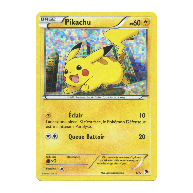 Carte Pokémon Pikachu 5/12 Promo Collection McDonald's 2013