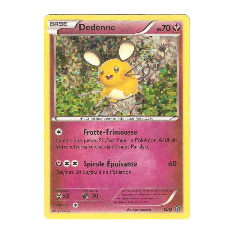 Carte Pokémon Dedenne 10/12 Promo Collection McDonald's 2016