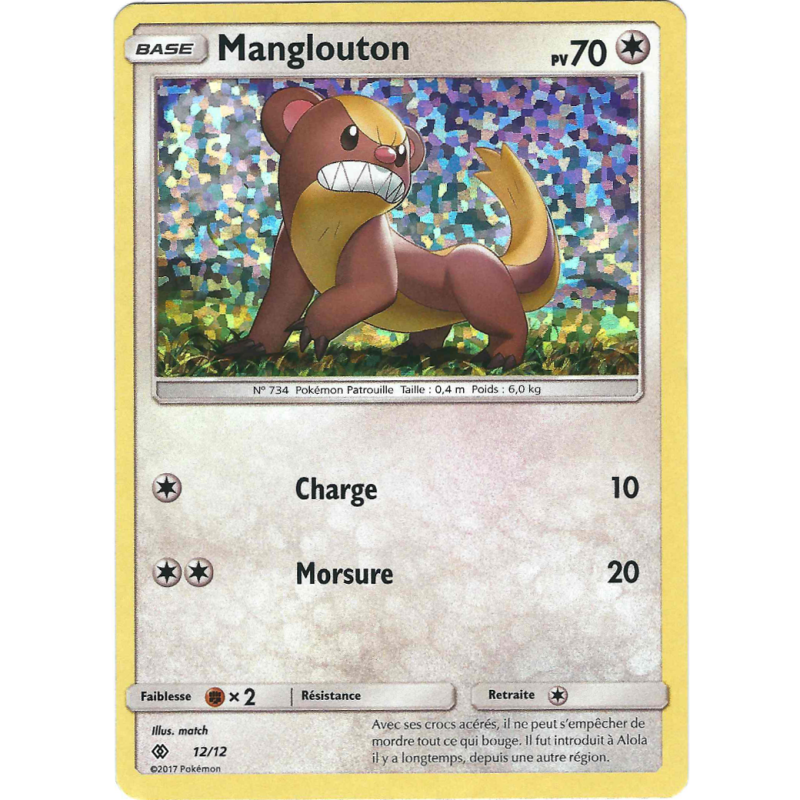 Carte Pokémon Manglouton 12/12 Promo Collection McDonald's 2017