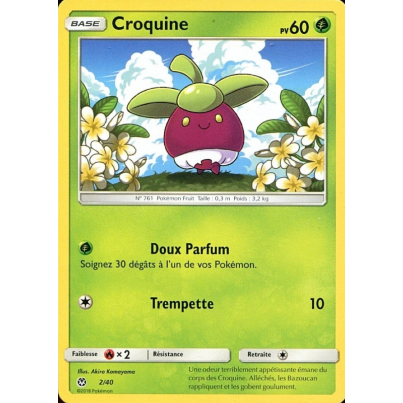 Carte Pokémon Croquine 2/40 Promo Collection McDonald's 2018 (France)
