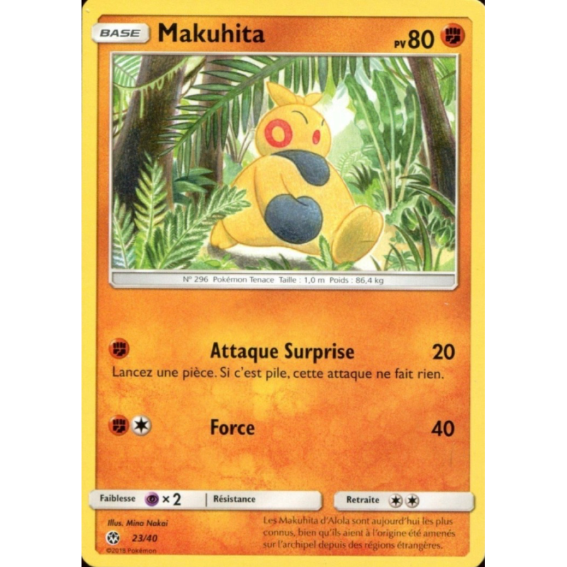 Carte Pokémon Makuhita 23/40 Promo Collection McDonald's 2018 (France)
