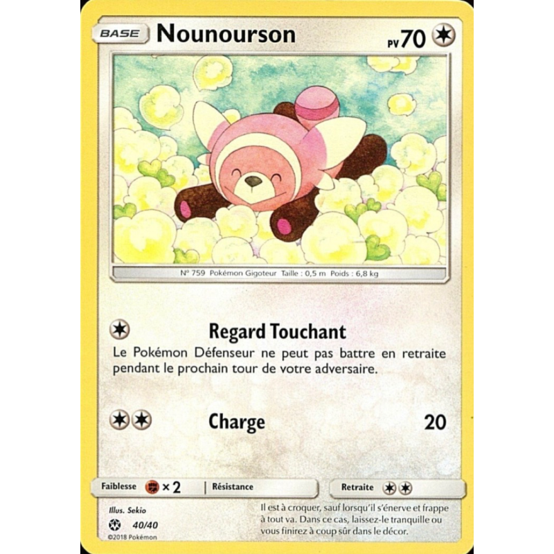 Carte Pokémon Nounourson 40/40 Promo Collection McDonald's 2018 (France)