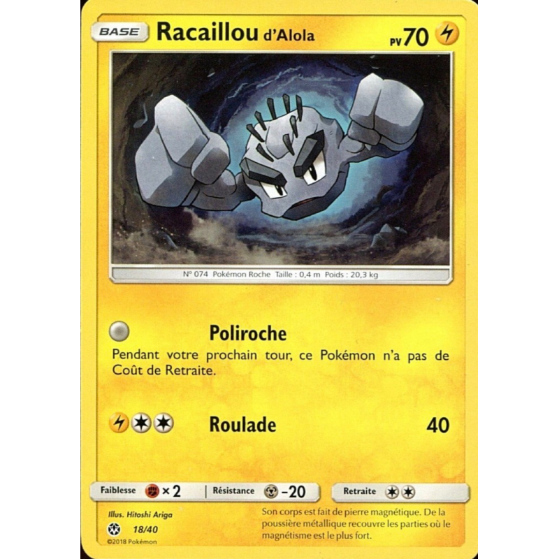 Carte Pokémon Racaillou d'Alola 18/40 Promo Collection McDonald's 2018 (France)