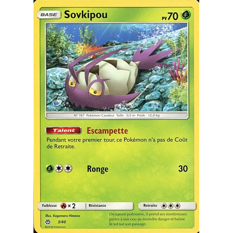 Carte Pokémon Sovkipou 3/40 Promo Collection McDonald's 2018 (France)