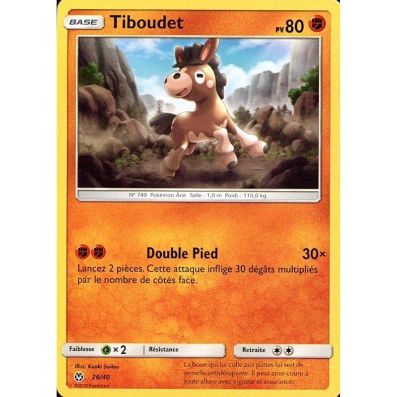Carte Pokémon Tiboudet 26/40 Promo Collection McDonald's 2018 (France)