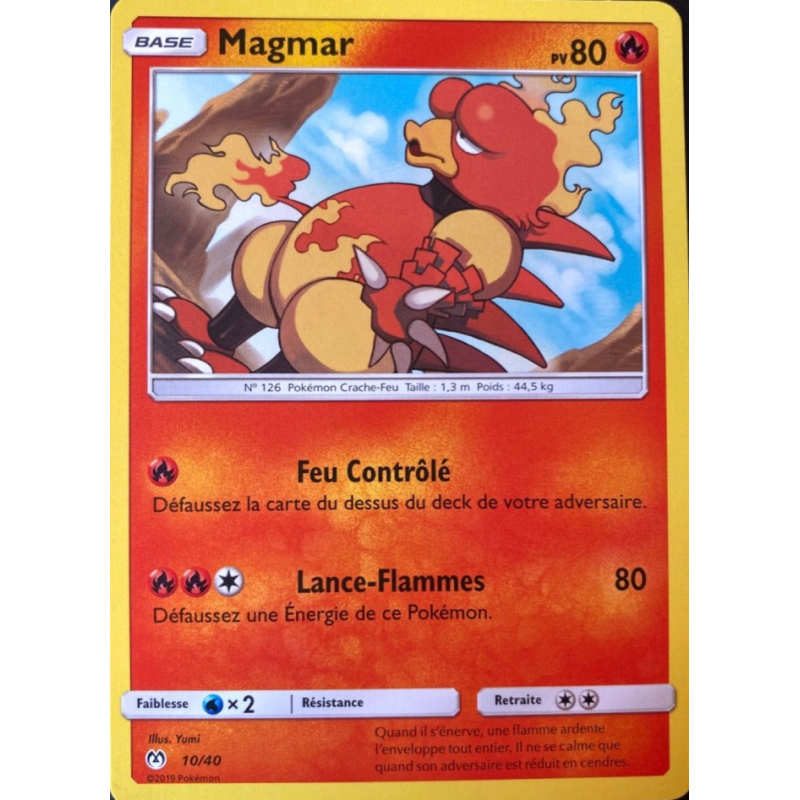 Carte Pokémon Magmar 10/40 Promo Collection McDonald's 2019 (France)