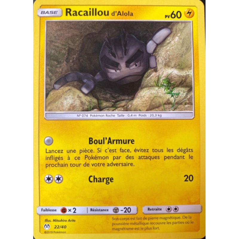 Carte Pokémon Racaillou d'Alola 22/40 Promo Collection McDonald's 2019 (France)