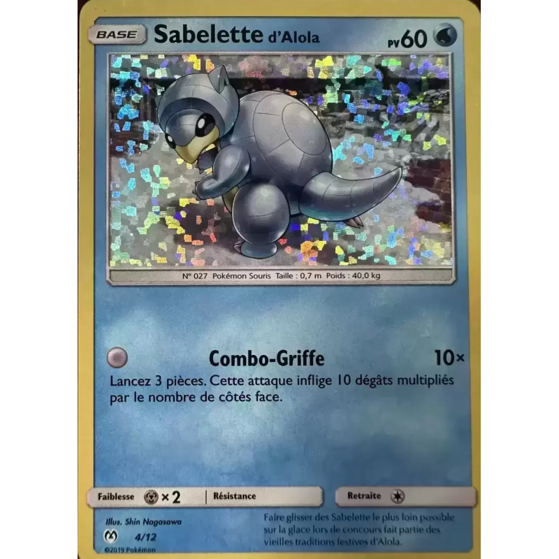 Carte Pokémon Sabelette d'Alola 4/12 Promo Collection McDonald's 2019 (International)