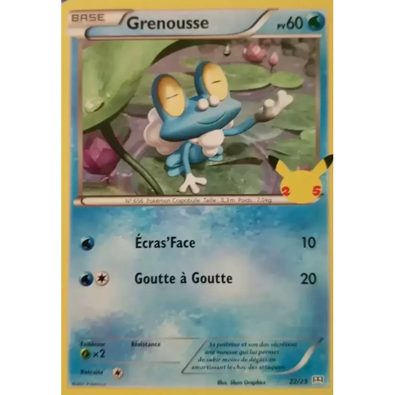 Carte Pokémon Grenousse 22/25 Promo Collection McDonald's 2021
