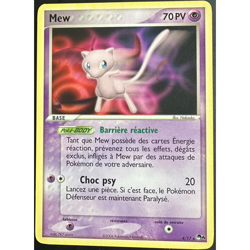 Carte Pokémon Mew 4/17 Promo POP Série 4