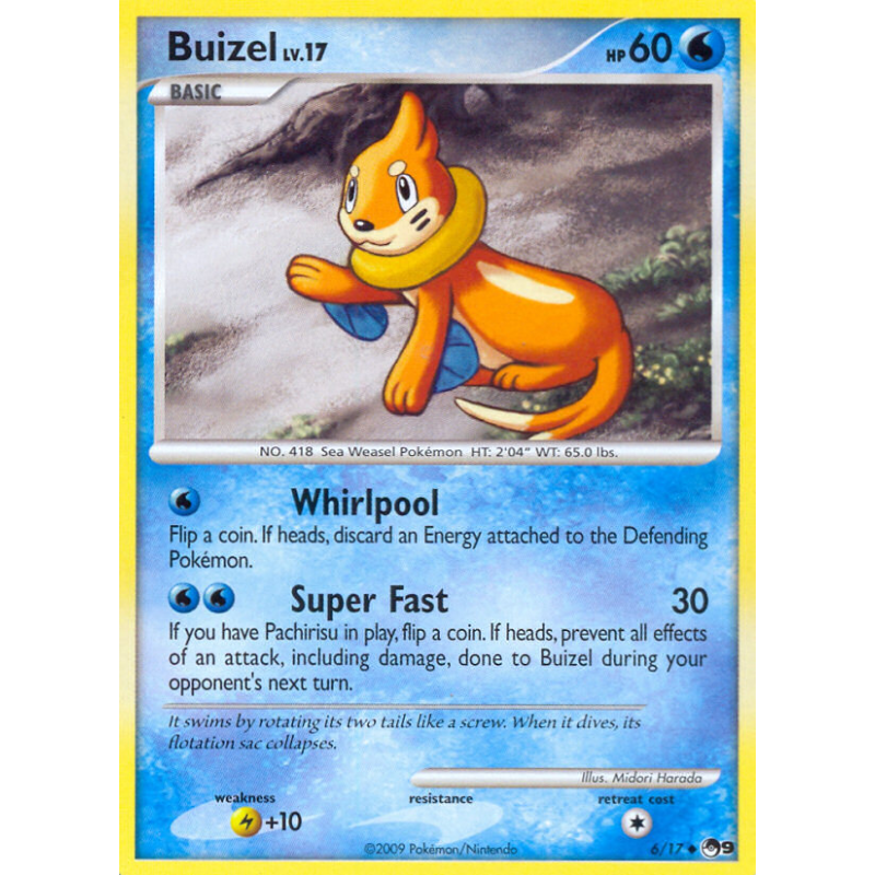 Carte Pokémon Buizel 6/17 Promo POP Série 9