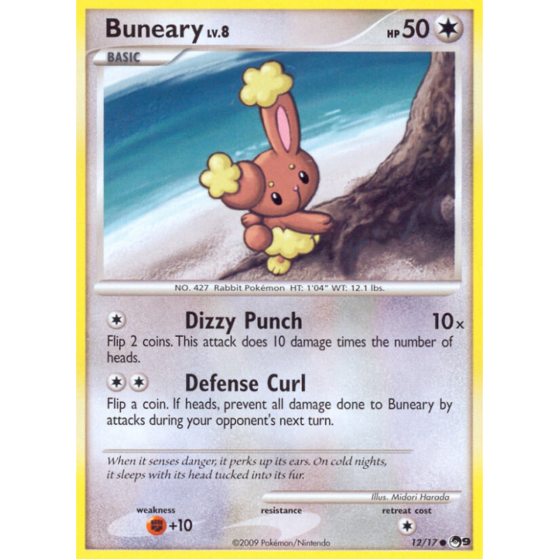 Carte Pokémon Buneary 12/17 Promo POP Série 9