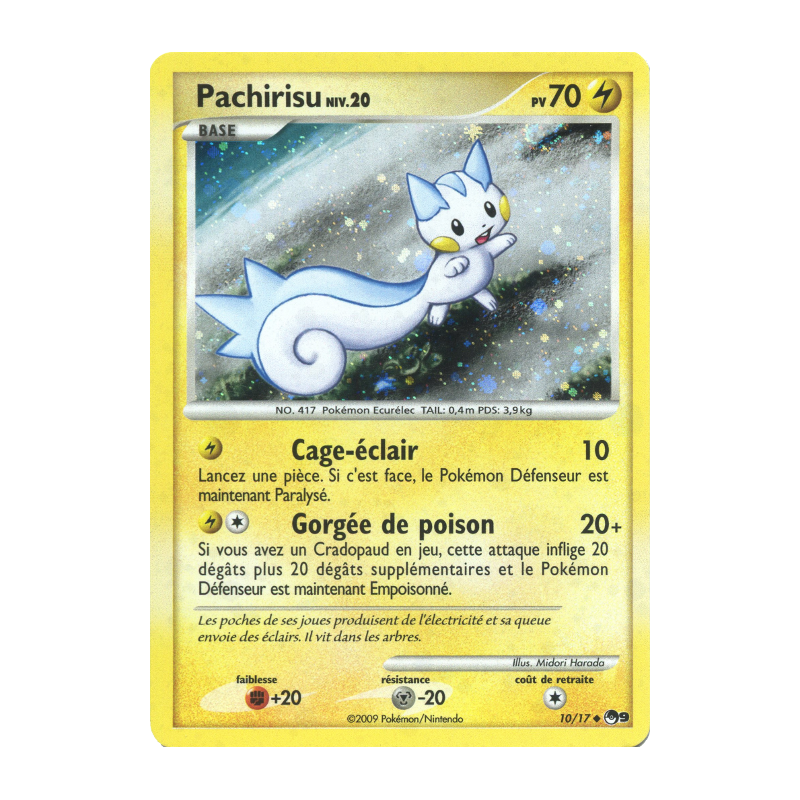 Carte Pokémon Pachirisu 10/17 Promo POP Série 9