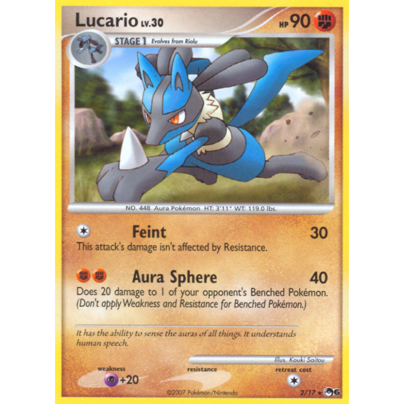 Carte Pokémon Lucario 2/17 Promo POP Series 6