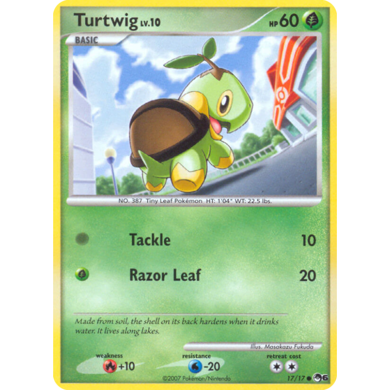 Carte Pokémon Turtwig 17/17 Promo POP Series 6