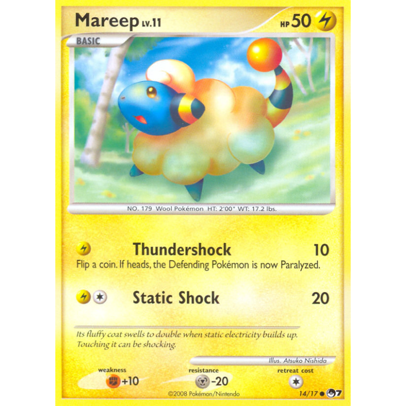 Carte Pokémon Mareep 14/17 Promo POP Series 7