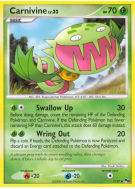 Carte Pokémon Carnivine 7/17 Promo POP Series 8
