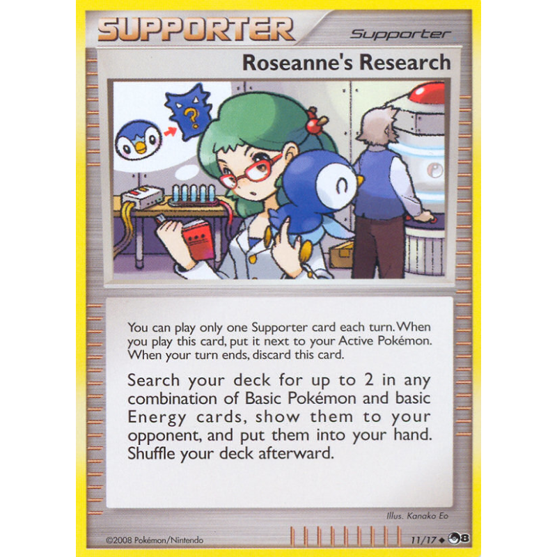 Carte Pokémon Roseanne's Research 11/17 Promo POP Series 8