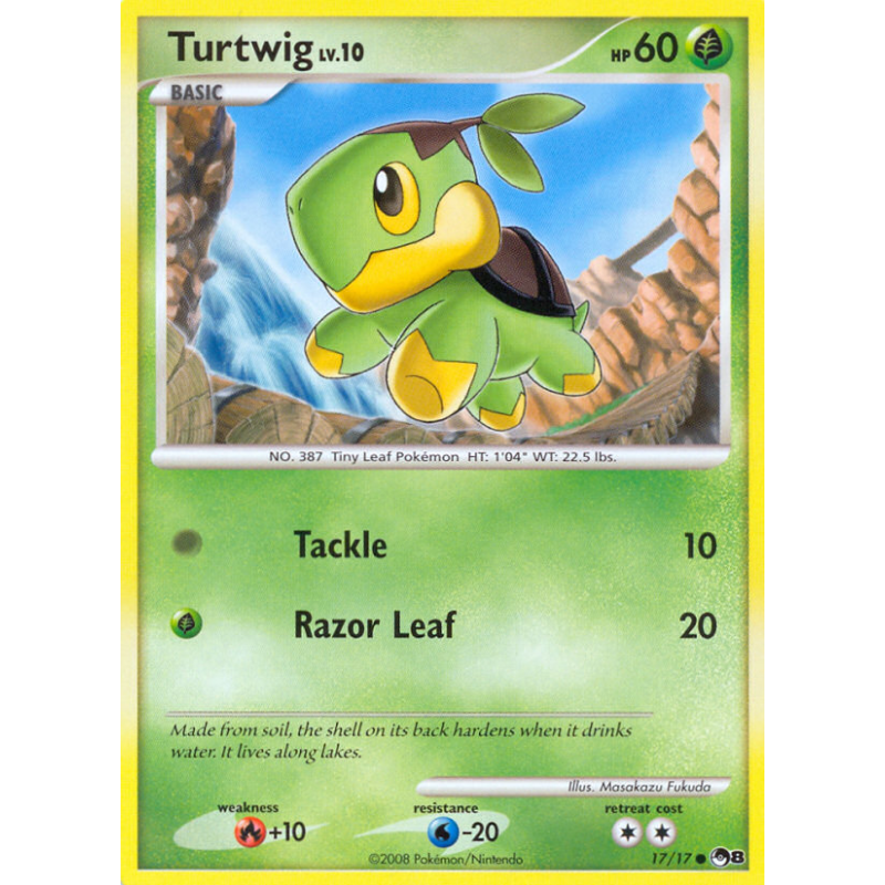 Carte Pokémon Turtwig 17/17 Promo POP Series 8