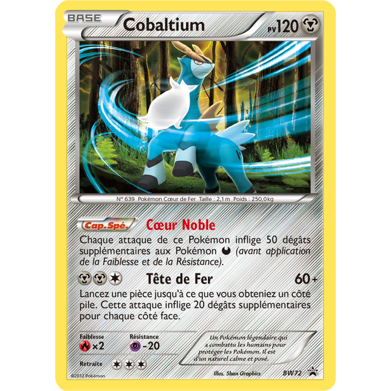 Carte Pokémon Cobaltium BW72 Promo BW