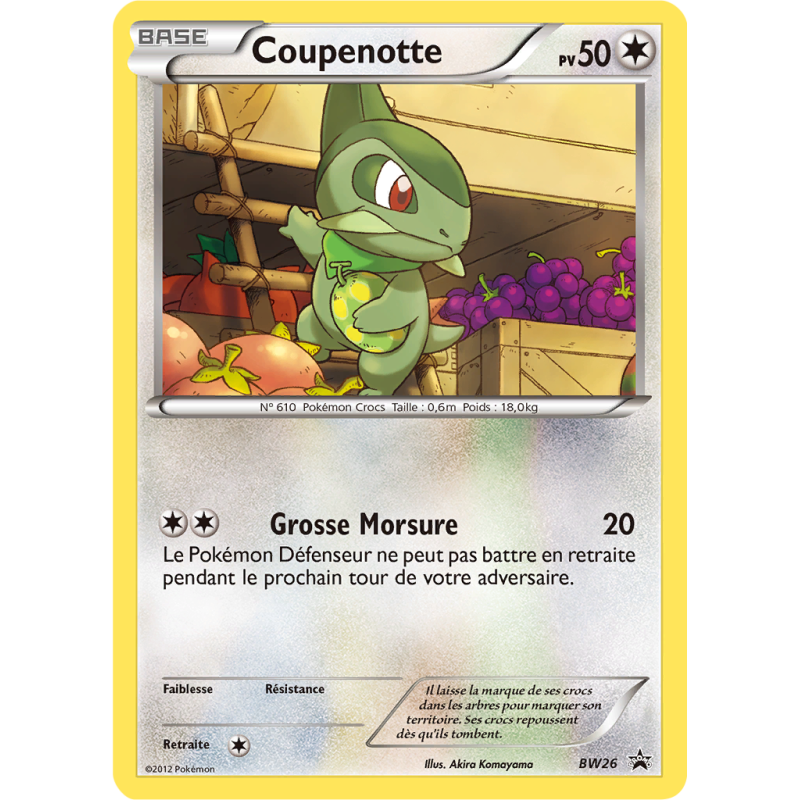 Carte Pokémon Coupenotte BW26 Promo BW