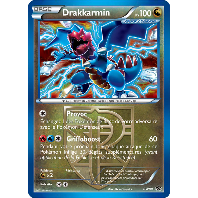Carte Pokémon Drakkarmin BW80 Promo BW