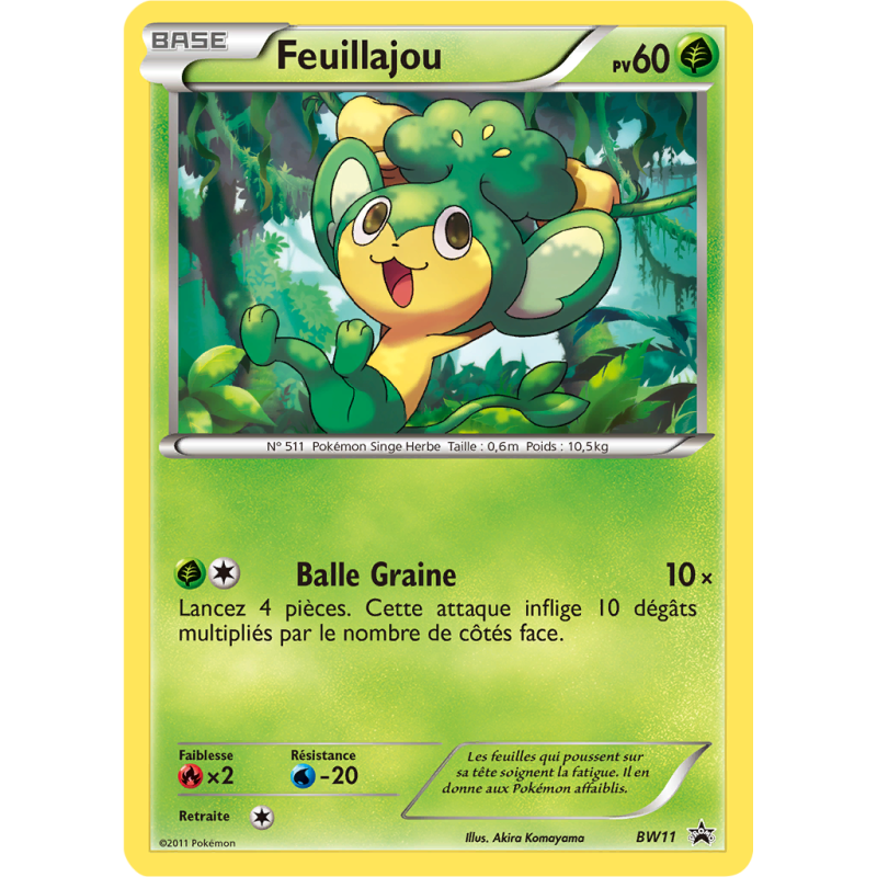 Carte Pokémon Feuillajou BW11 Promo BW