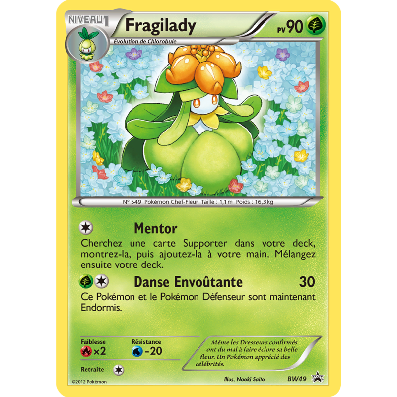 Carte Pokémon Fragilady BW49 Promo BW