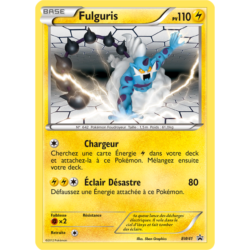 Carte Pokémon Fulguris BW41 Promo BW