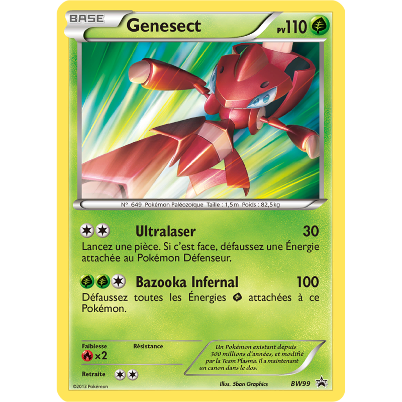 Carte Pokémon Genesect BW99 Promo BW