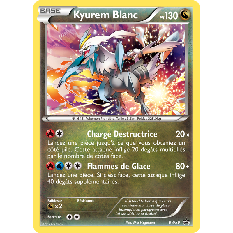 Carte Pokémon Kyurem Blanc BW59 Promo BW