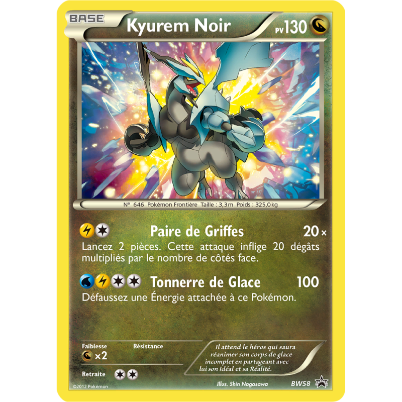 Carte Pokémon Kyurem Noir BW58 Promo BW