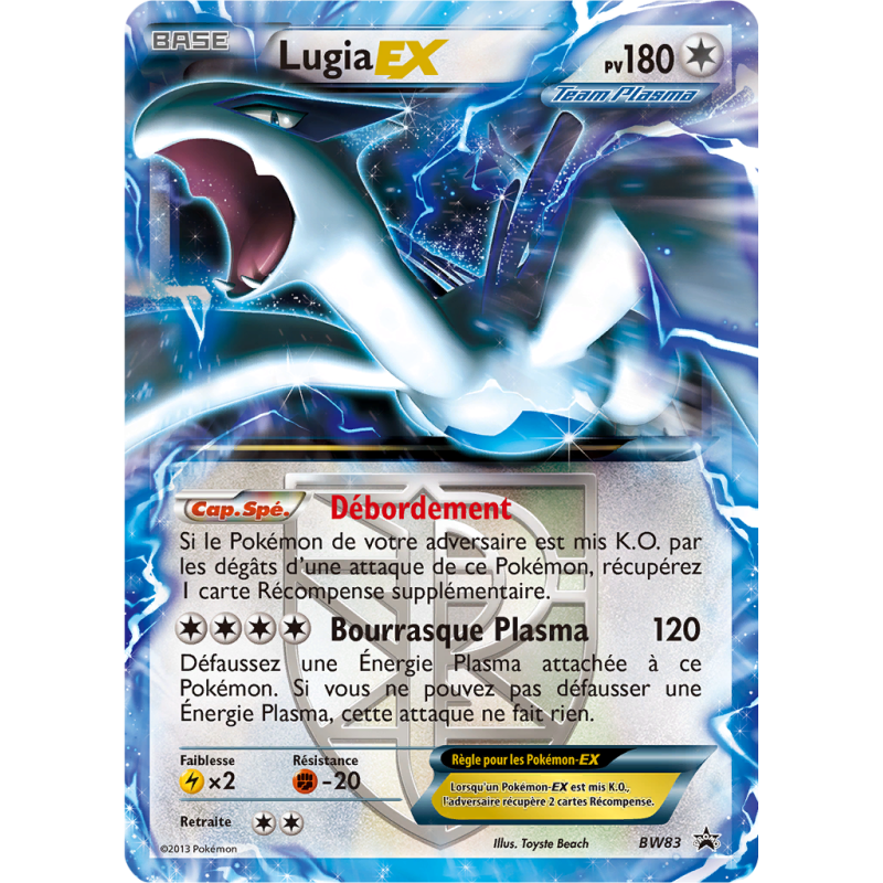 Carte Pokémon Lugia-EX BW83 Promo BW
