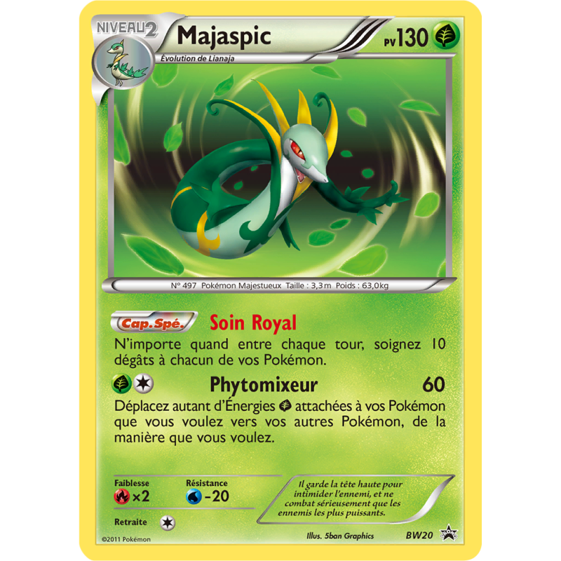 Carte Pokémon Majaspic BW20 Promo BW