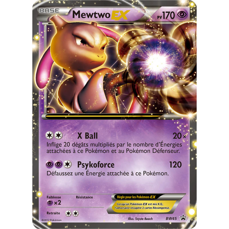 Carte Pokémon Mewtwo-EX BW45 Promo BW