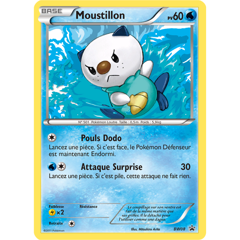 Carte Pokémon Moustillon BW08 Promo BW