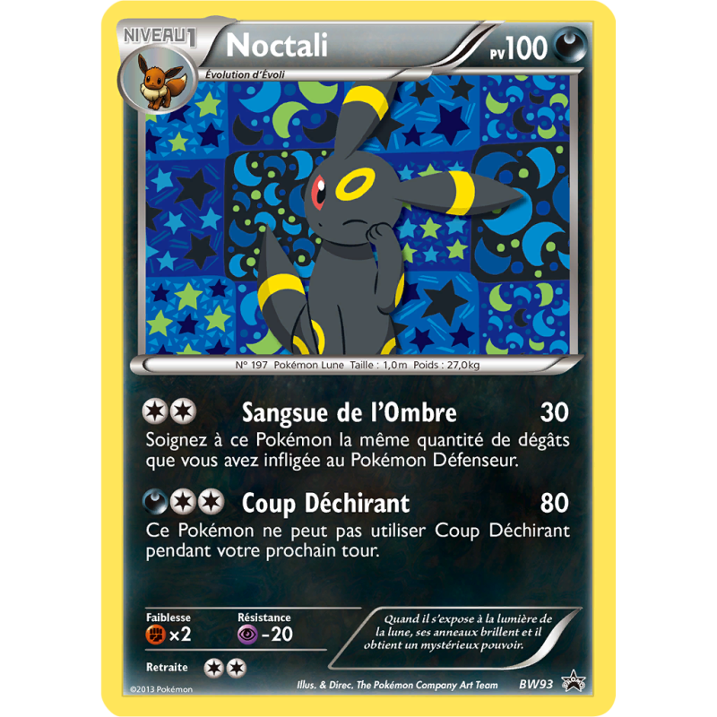Carte Pokémon Noctali BW93 Promo BW