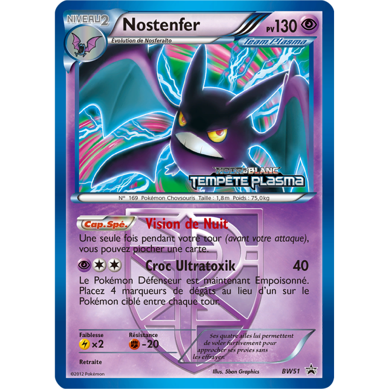 Carte Pokémon Nostenfer BW51 Promo BW