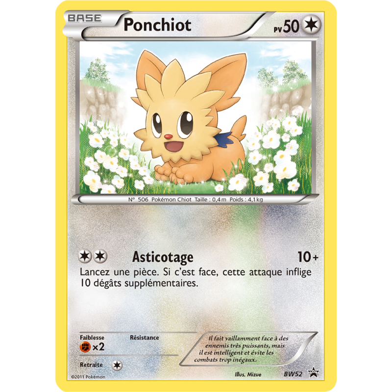 Carte Pokémon Ponchiot BW52 Promo BW