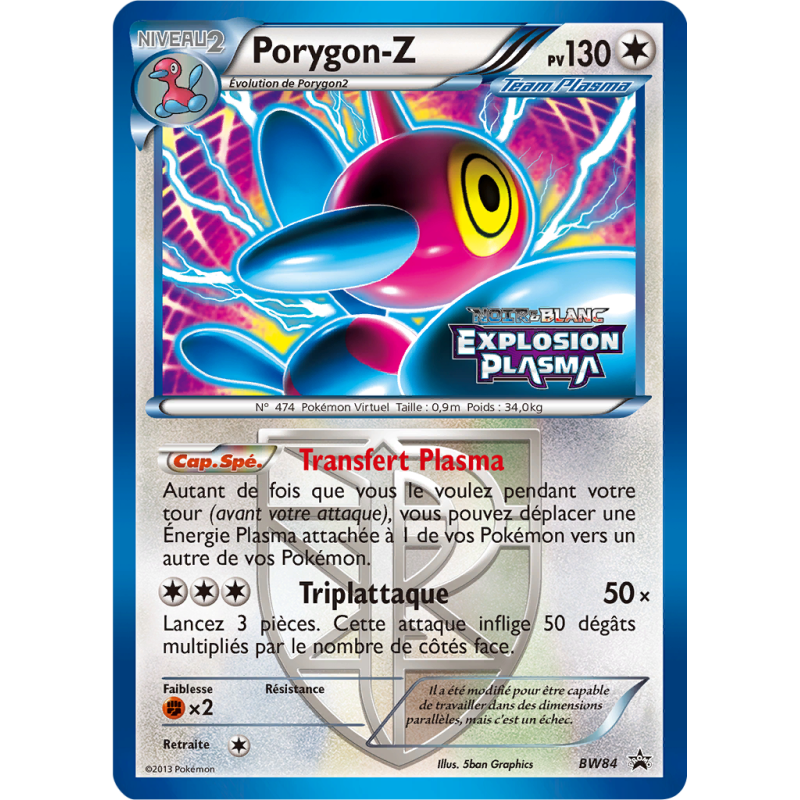 Carte Pokémon Porygon-Z BW84 Promo BW