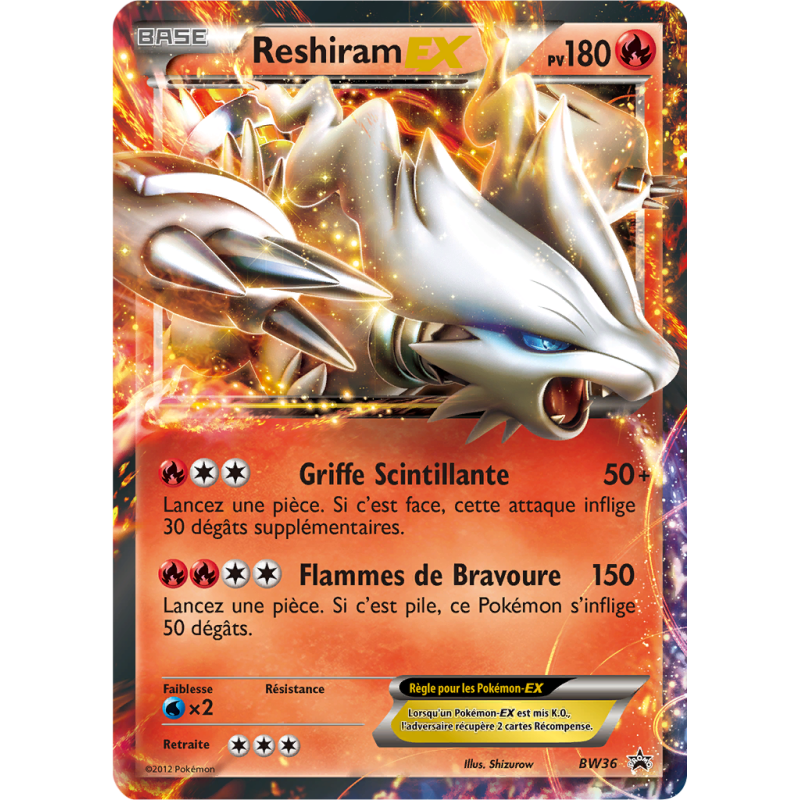 Carte Pokémon Reshiram-EX BW36 Promo BW