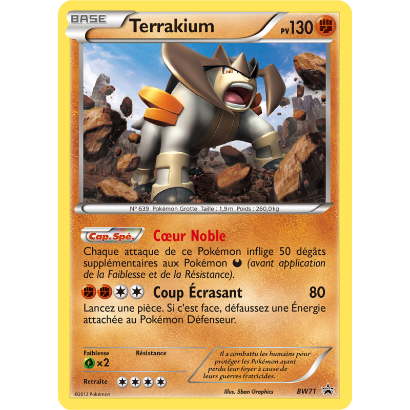 Carte Pokémon Terrakium BW71 Promo BW